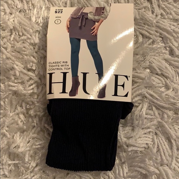 HUE Accessories - Hue Classic Rib Tights with Control Top HUE Accessories - Hue Classic Rib Tights with Control Top